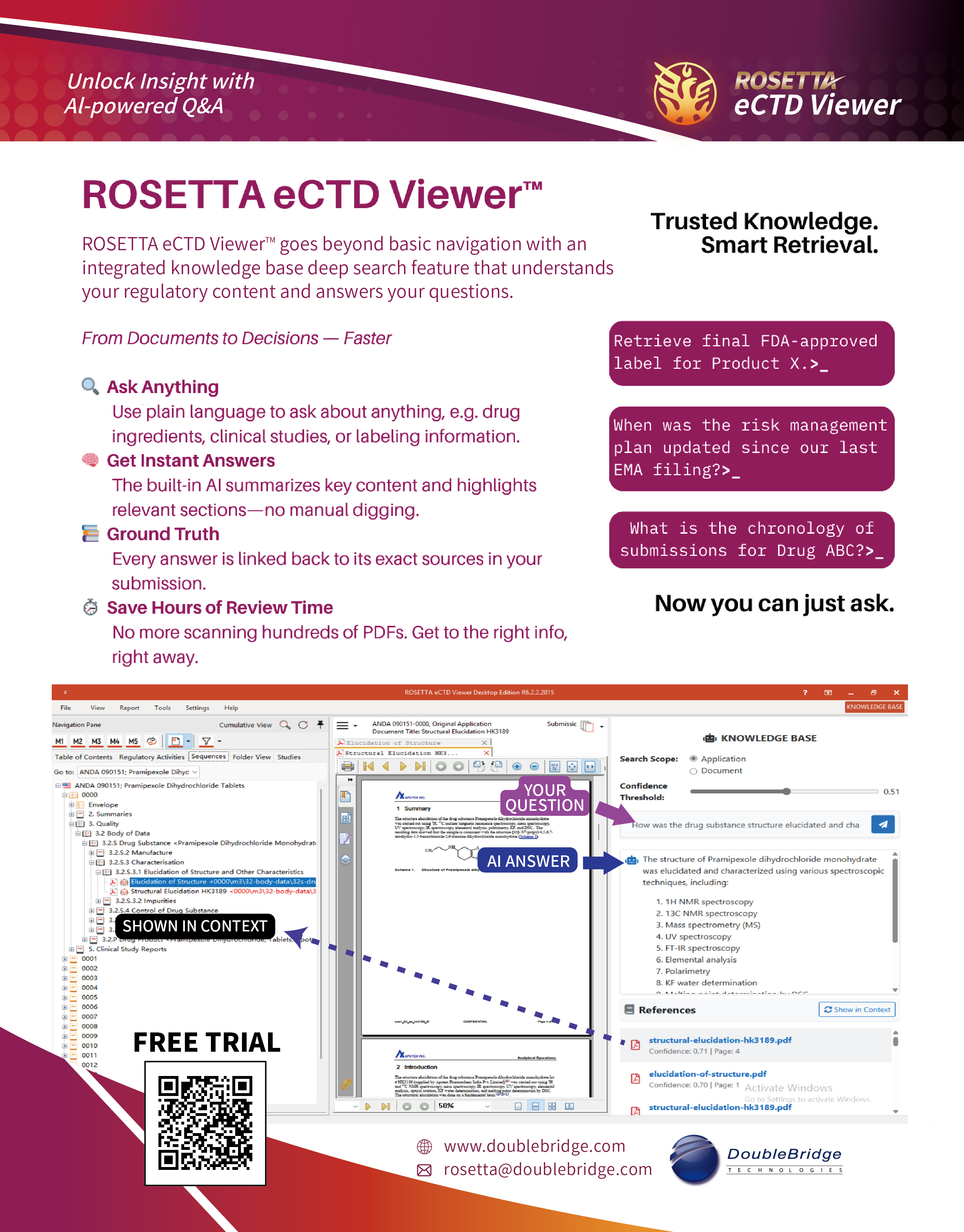 ROSETTA eCTD Viewer with AI-powered Q&A